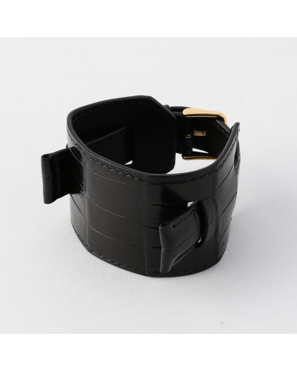 WATCH BAND CROCODILE 詳細画像 Black×Gold 1