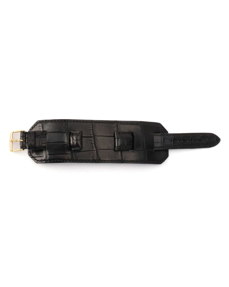 WATCH BAND CROCODILE 詳細画像 Black×Gold 2