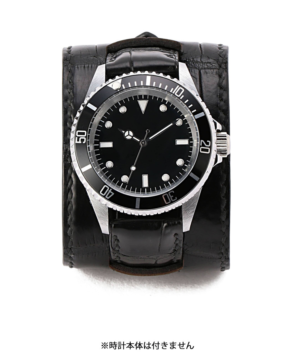 WATCH BAND CROCODILE 詳細画像 Black×Gold 6