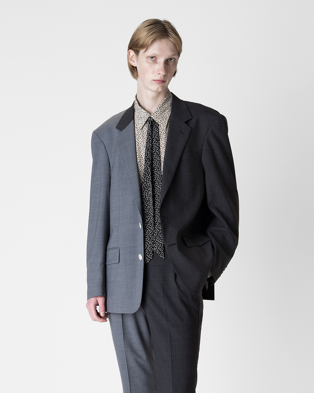 CONTRAST JACKET 詳細画像 C. Grey 1