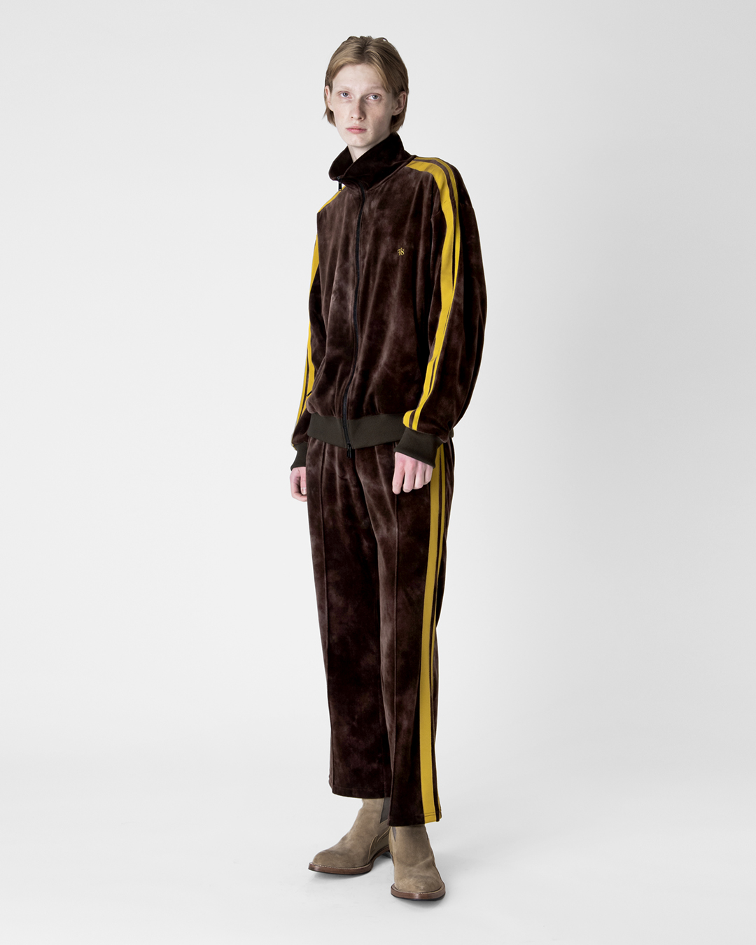 VELVET TRACK PANTS 詳細画像 Brown 1