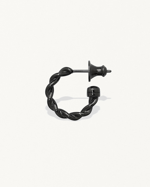 TWIST EARRINGS BLACK 詳細画像 Black 2