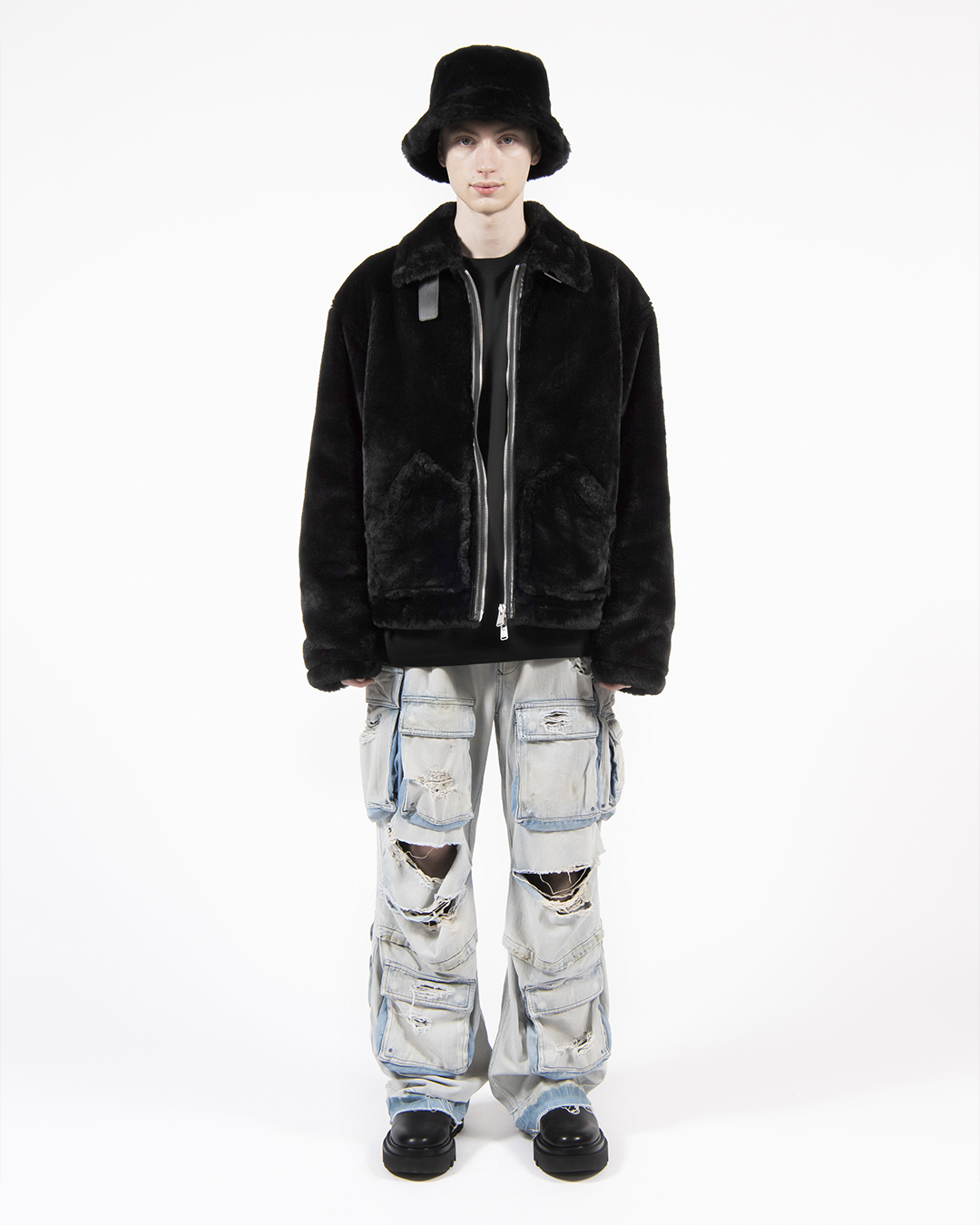 B6 FUR JACKET 詳細画像 Black 2