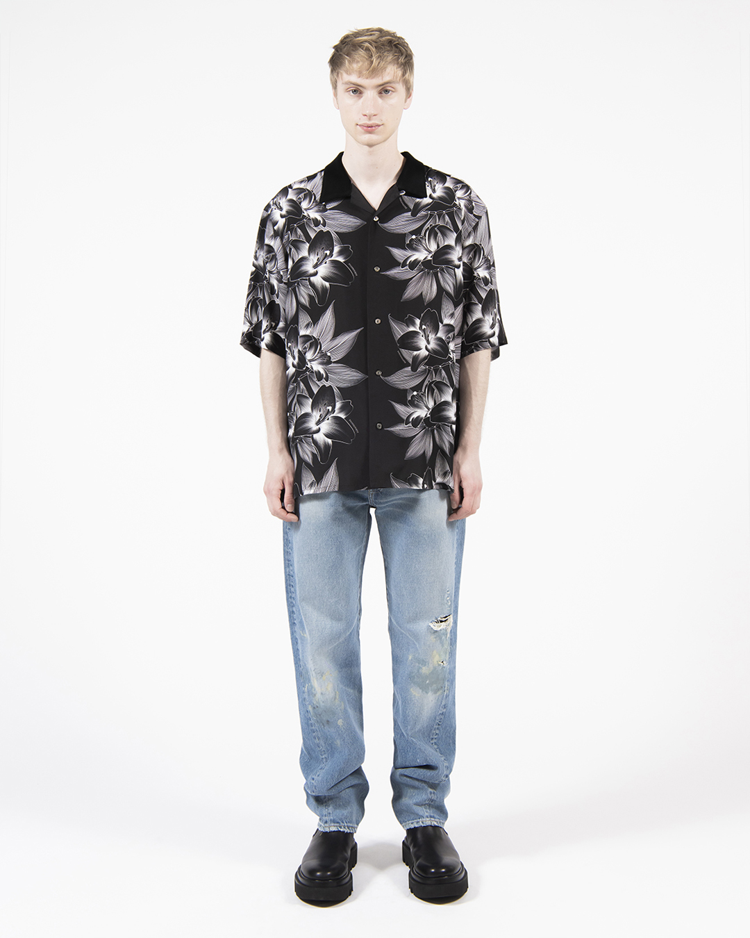 FLOWER RUDE SHIRT 詳細画像 Navy 5