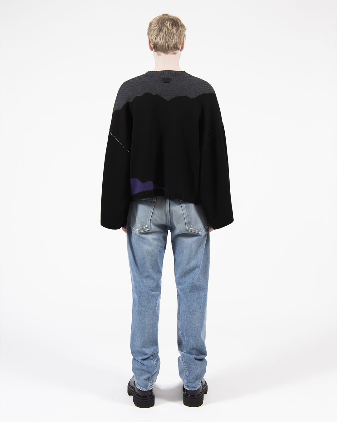 CHUNKY KNIT CREW 詳細画像 Black 4