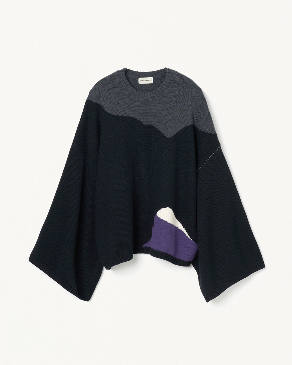 CHUNKY KNIT CREW 詳細画像 Black 5
