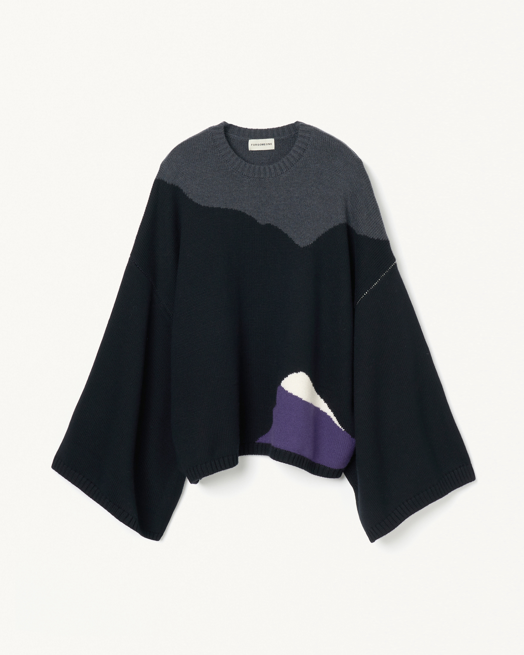 CHUNKY KNIT CREW 詳細画像 Black 1