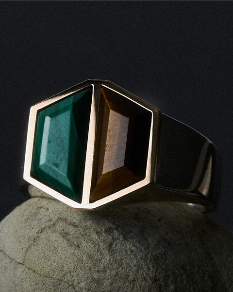 W TM RING MARACHITE TIGER’S EYE 詳細画像