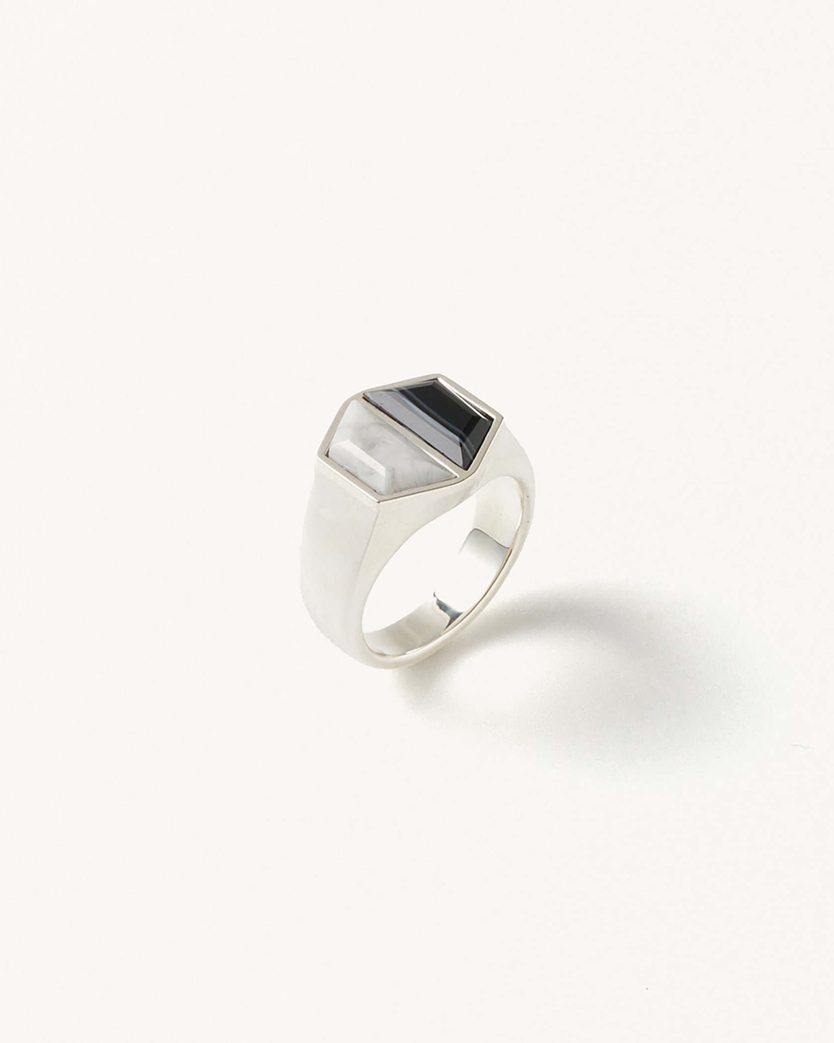 W TM RING ONYX  HOWLITE 詳細画像 Silver 3