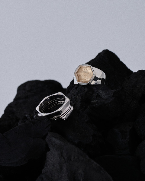 W TM NUTS STONE RING 詳細画像
