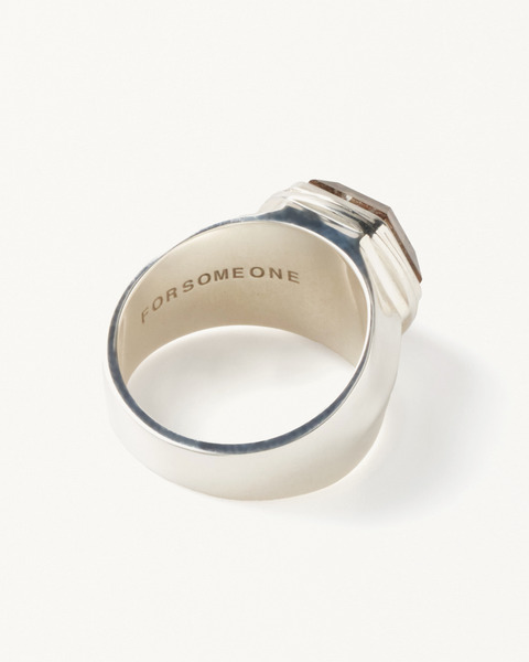 W TM NUTS STONE RING 詳細画像