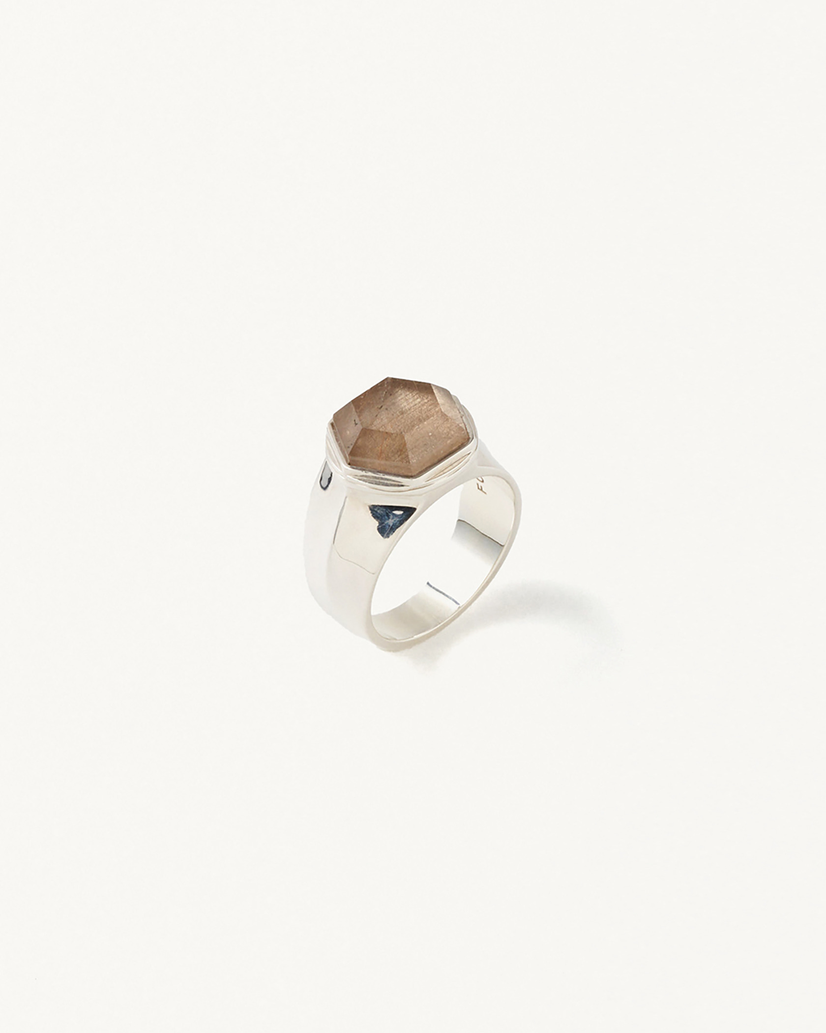 W TM NUTS STONE RING 詳細画像 Silver 4