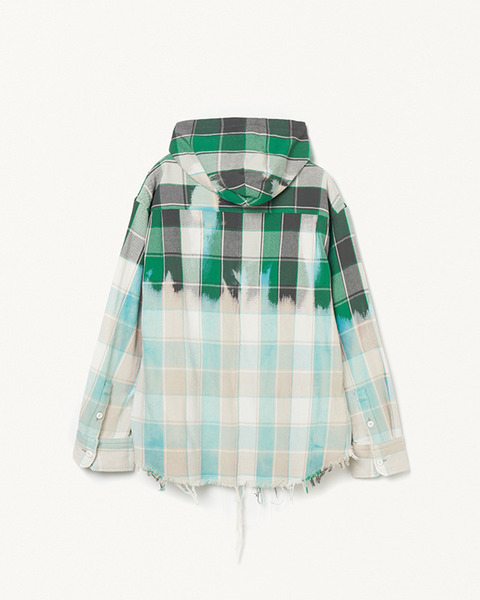 HOODED CHECK SHIRT 詳細画像 Green 2