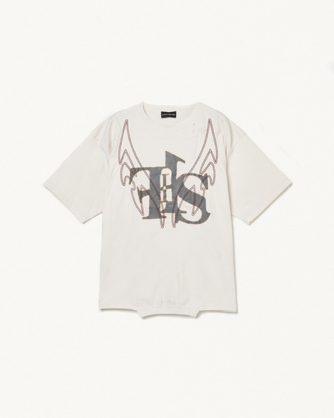 TOP BOTTOM TEE 詳細画像 O.White 1