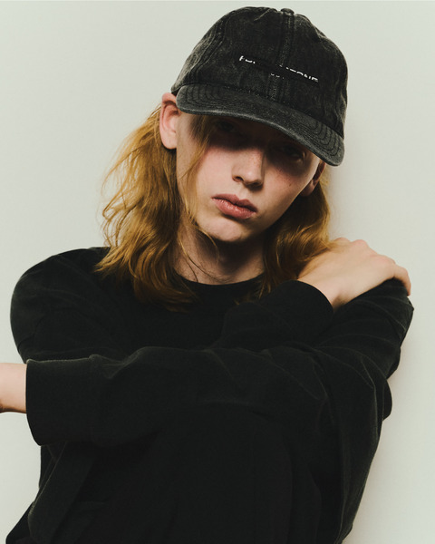 TAPE LOGO BK WASH DENIM CAP 詳細画像