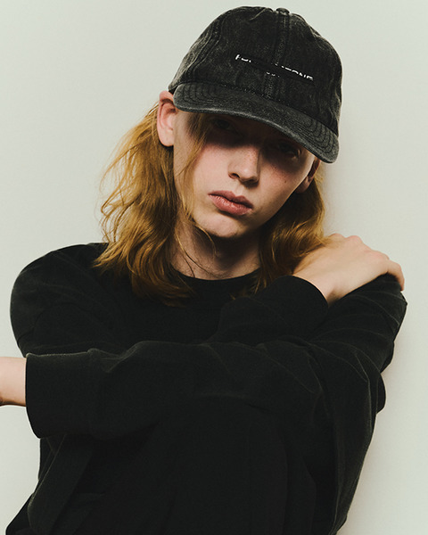 TAPE LOGO BK WASH DENIM CAP