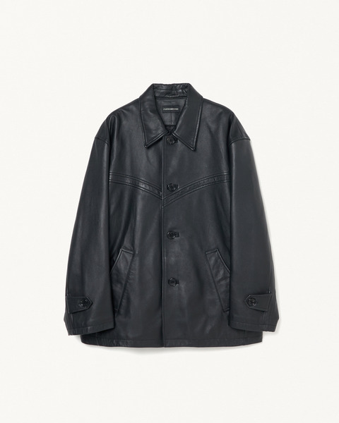 LEATHER CAR COAT