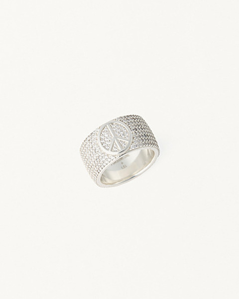 LF PEACE RING PAVE