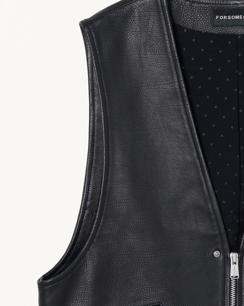 CALF LEATHER VEST 詳細画像