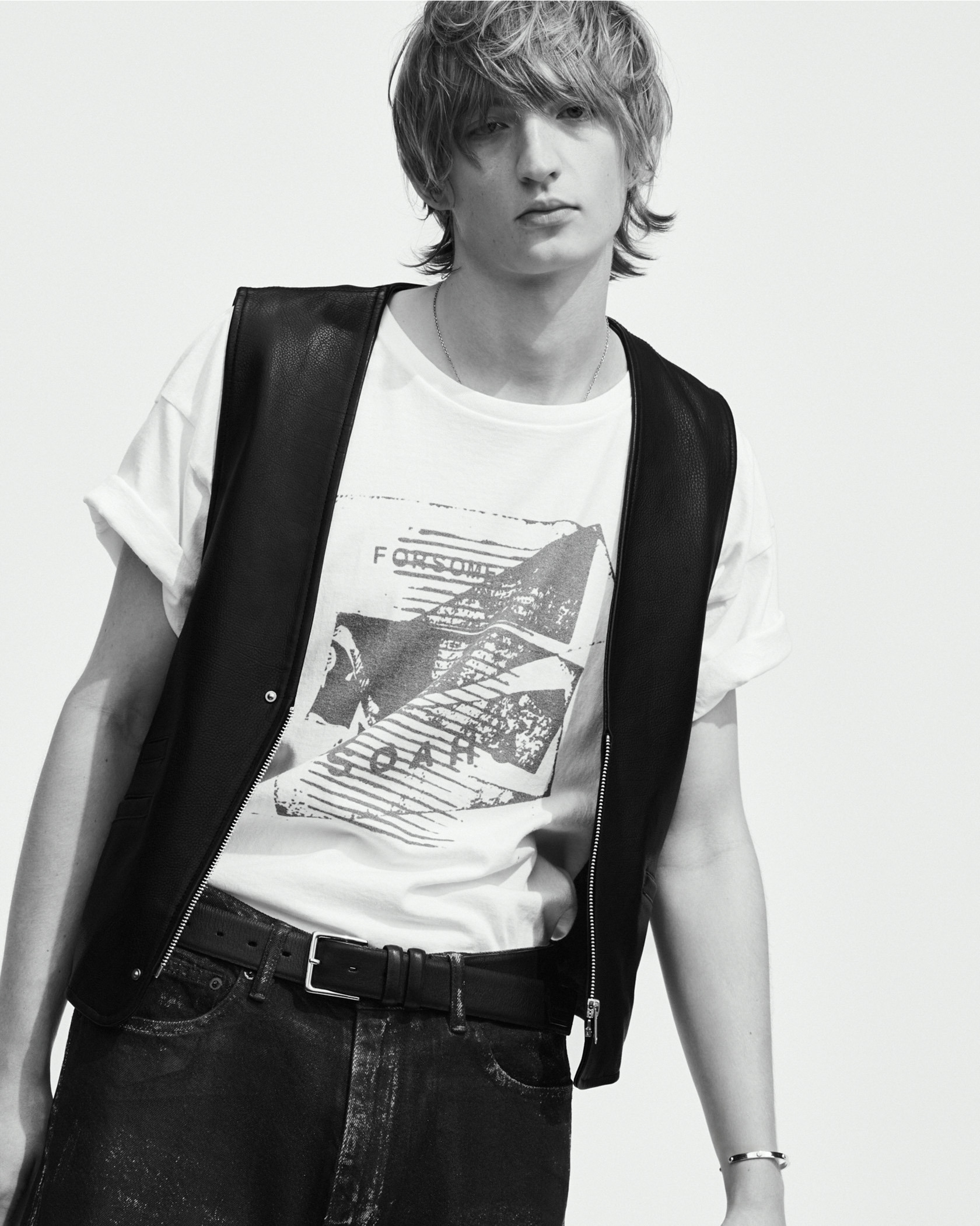 CALF LEATHER VEST 詳細画像 Black 1