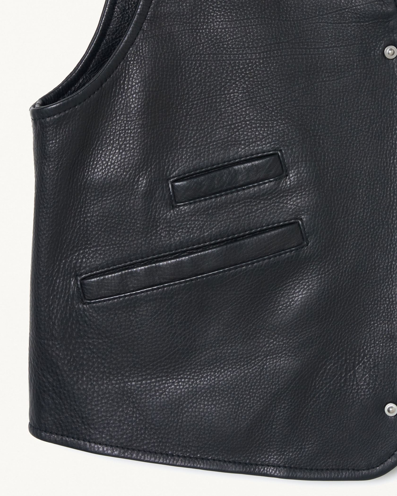 CALF LEATHER VEST 詳細画像 Black 10