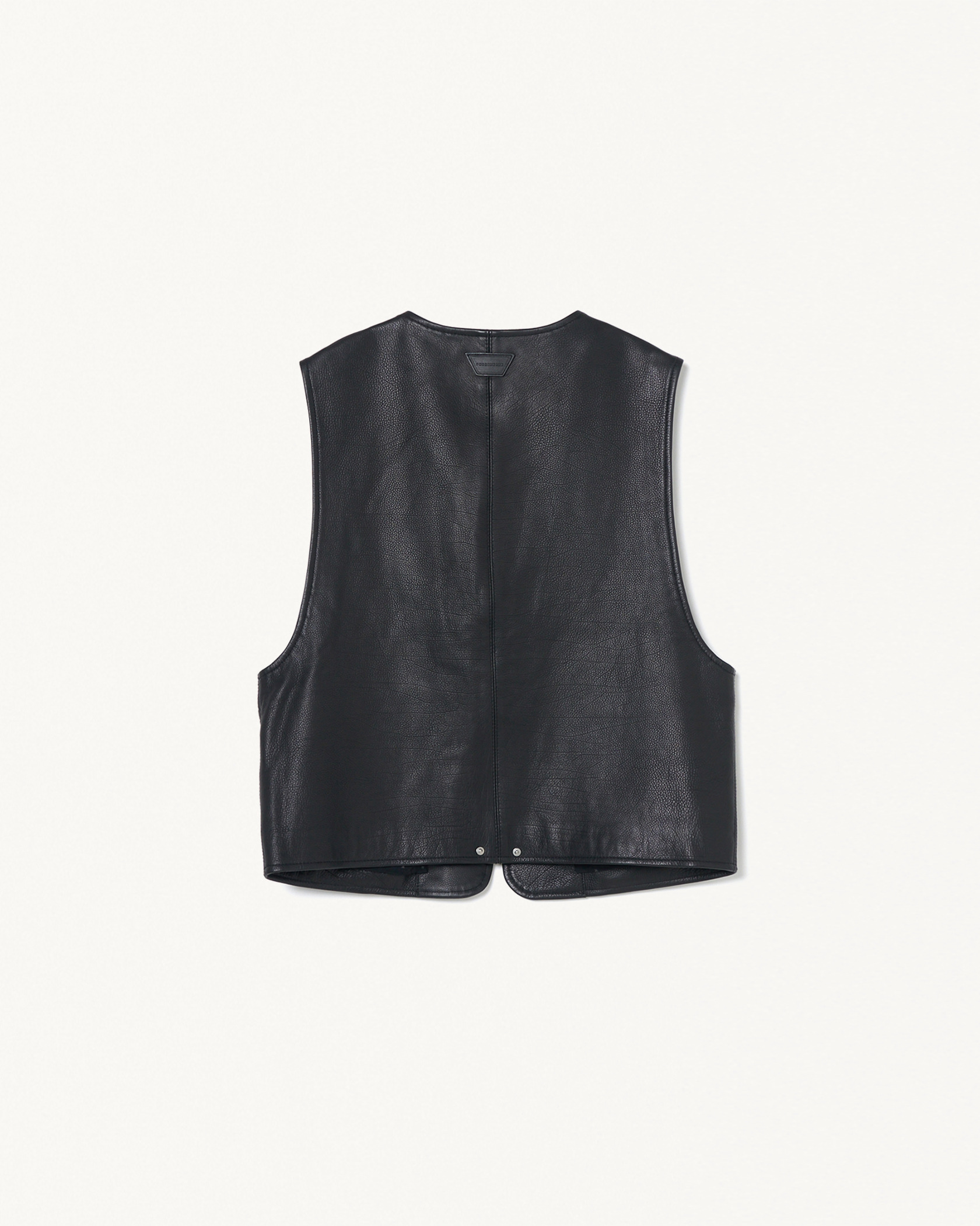 CALF LEATHER VEST 詳細画像 Black 6