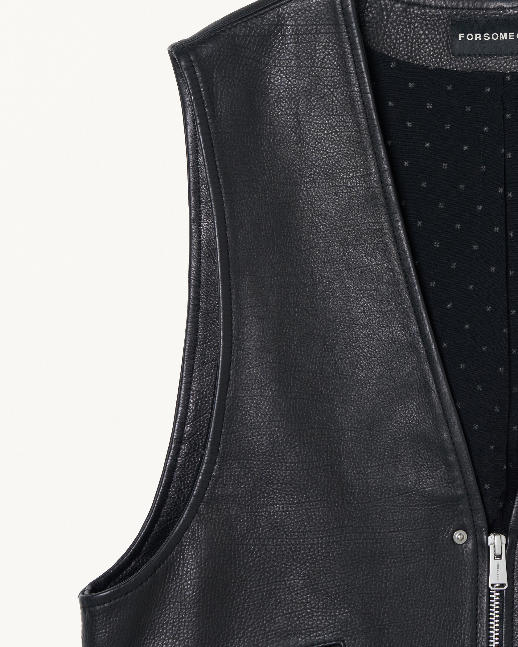 CALF LEATHER VEST 詳細画像 Black 8