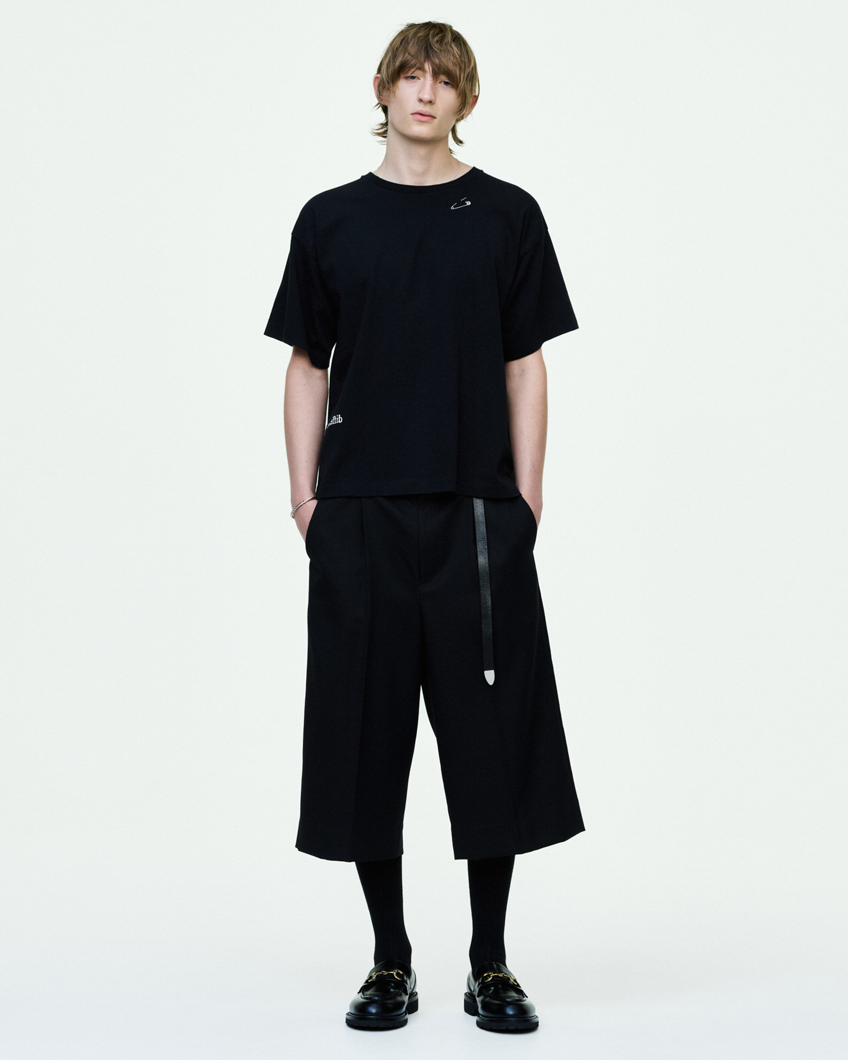 WOOL CROPPED TROUSER 詳細画像 Black 2