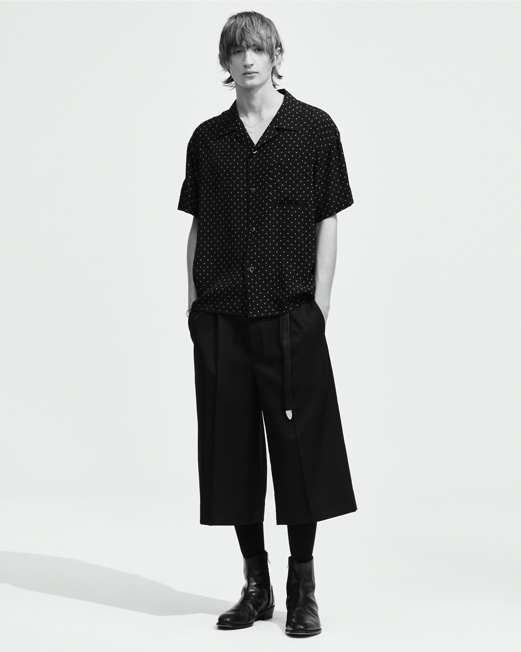 DENIM CROPPED TROUSER 詳細画像 Black 1