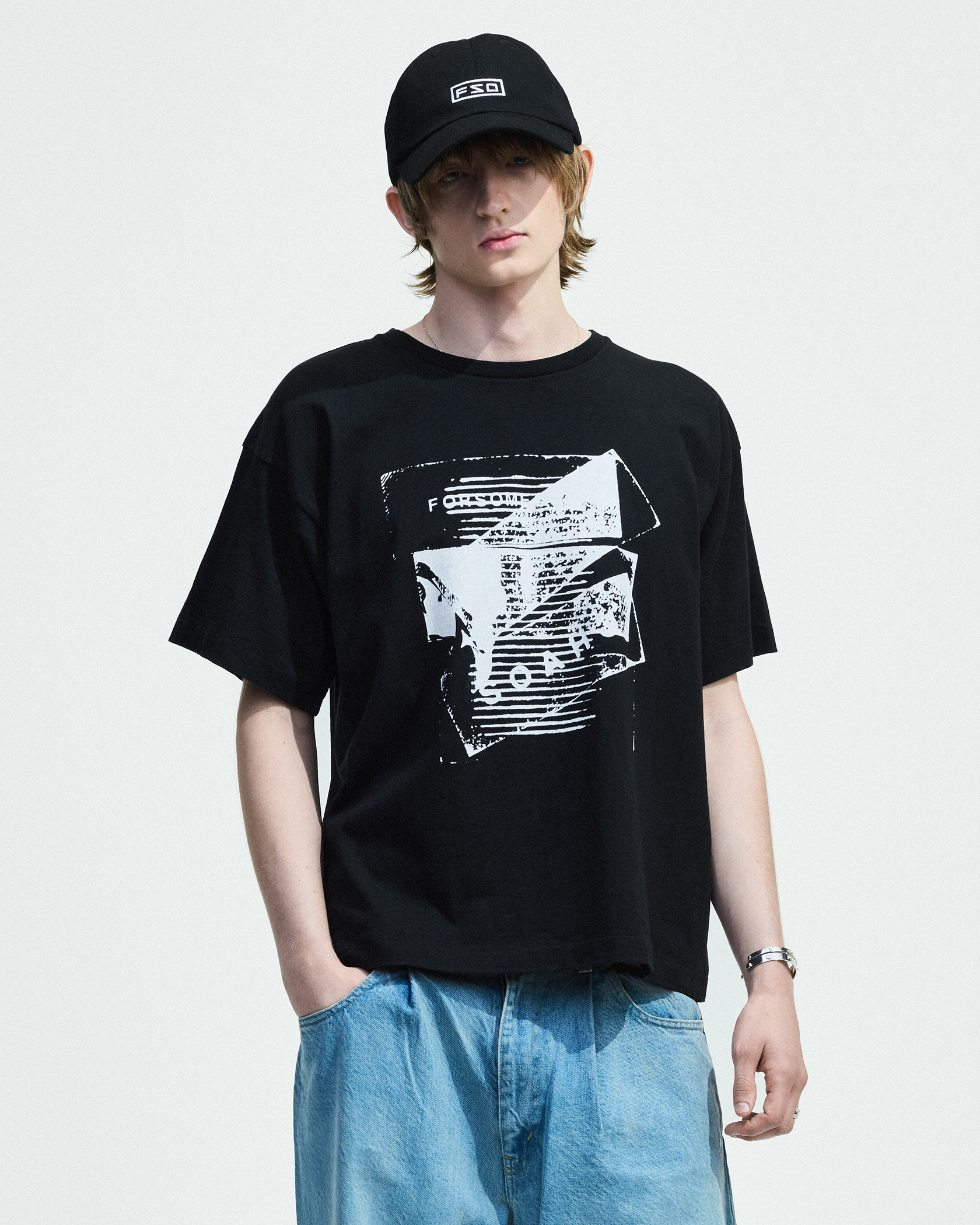 BOX LOGO CAP 詳細画像 Black&times;White 1